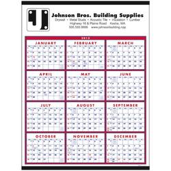 6203 - Span-A-Year Calendar,  Red & Blue